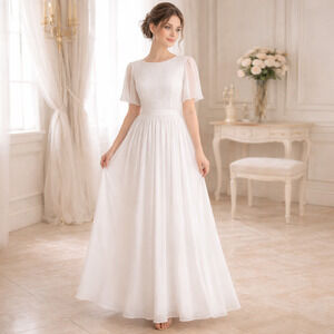 Women's bbonlinedress Ivory Crochet Lace Top Maxi Dress | Size XL